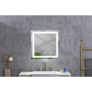 Specchio LED Intelligente da Bagno 36x36 Pollici, Montaggio a Parete con Illuminazione Frontale e Posteriore, Antiappannamento, Funzioni Smart con Memoria - Product Image 5