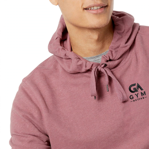 Sudadera con Capucha para Hombre GYM Active, Corte Regular, Color Sólido, con Cordón Ajustable, 100% Algodón, Sin Forro, Tejido de Punto de 340 GSM, Ligera, con Letras - Product Image 3
