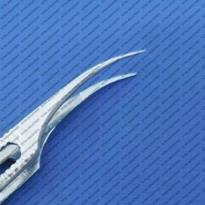Hoskin les mieux notés # 16 Micro-pinces à tissus courbées à pointe fine rainurée, instrument microchirurgical en acier inoxydable, pinces chirurgicales CE - Product Image 2