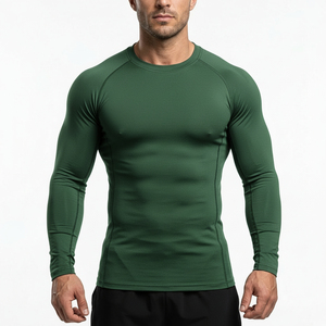 <b>Long</b> <b>Sleeve</b> Compression Rash Guard Breathable Quick Dry Fitness Shirt UV Protection Running <b>Base</b> <b>Layer</b> Compression Shirt - Product Image 1