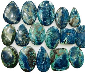 พลอยอะซูไรต์ธรรมชาติเกรด AAA + 100% อัญมณีหลวมสำหรับทำเครื่องประดับขนาดที่กำหนดเองได้ - Product Image 3