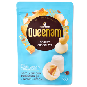 Fabrication de Snacks Professionnels de Qualité OEM/ODM : Dragées au Chocolat HALAL 75G, Amandes, Noix de Cajou et Noix de Macadamia Enrobées de Chocolat au Yaourt - Product Image 1