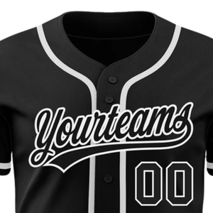 Maillot de baseball noir et blanc pour homme, boutonné, uniforme d'équipe, respirant, léger, vêtements de sport pour tournoi - Product Image 5