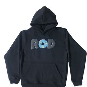 Top Tendance 100% Coton Hoodies Fermeture Éclair Conception Personnalisée Logo Personnalisé Sweat À Capuche Polaire Élégant Noir Survêtement Avec Impression Bouffante - Product Image 1