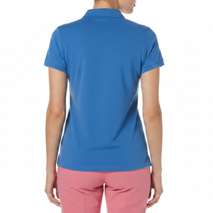 Exoro Meilleure Vente Femme Bleu 100% Coton Piqué Respirant pour Chemise Manches Courtes Solide Décontracté Longueur Régulière - Product Image 6
