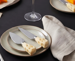 Stainless Steel <b>Cheese</b> <b>Knife</b> <b>Set</b> With <b>Cheese</b>-Shaped Handles Durable Dishwasher Safe For Kitchenware Dining Use And Hotel Use - Product Image 3