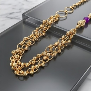 Conjunto de Collar Mala de Plata 925 con Cuentas de Rubí y Cadena Multicapa para Mujer, Pendientes de Diseño, Joyería Tradicional - Product Image 4
