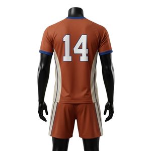 Ensemble short et maillot de netball sublimé blanc rouille pour homme – Vêtements de sport en polyester, coupe athlétique, pour entraînement et match - Product Image 2
