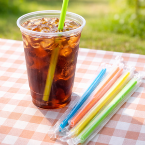 250 pcs Colourful Higienic Individually <b>Plastic</b>-<b>Wrapped</b> PP Polypropylene <b>Plastic</b> Straw 6 mm Diameter 210 mm Length - Product Image 6