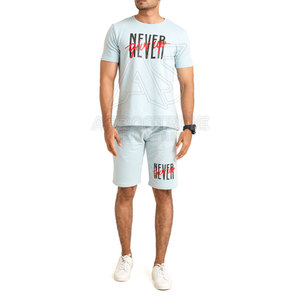 Conjunto de Camiseta y Pantalones Cortos Casuales para Hombre, Estilo Urbano, Logotipo y Diseño Personalizados, Ecológico, de Secado Rápido - Product Image 4