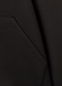 Sweat-shirt à capuche noir oversize avec poche avant, coupe classique, unisexe, en molleton de coton, impression numérique hiver, anti-boulochage - Product Image 6