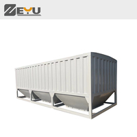 Zeyu Fabrika Fiyatı 80 Ton Yatay Çimento Silosu Konteyner Tipi Portatif Çimento Depolama Tankı Mobil Beton Santrali için