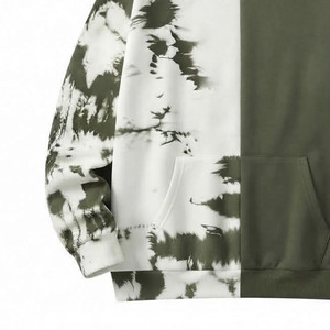 Sweat à capuche oversize pour homme, tie-dye, color block, avec poche kangourou, 100% coton, décontracté, automne - Product Image 4
