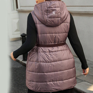 Plus Size Women Puffer Vest Nylon Warm Padding Breathable Sleeveless <b>Down</b> <b>Jacket</b> Custom Logo Casual Front Logo <b>Duck</b> Logo <b>Jacket</b> - Product Image 4
