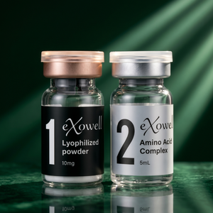 EXOWELL Kit Potenciador de Piel con Vesículas Vegetales y Doble Vial, Polvo Liofilizado, Solución Antienvejecimiento e Iluminadora, Corea - Product Image 1