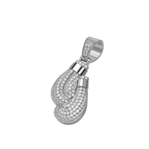 Moissanite Boxing <b>Glove</b> Pendant Iced Out Hip Hop Jewelry Gold Statement Necklace Charm Gift - Product Image 2