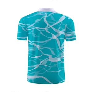 Camiseta Deportiva Personalizada con Estampado Digital Vintage para Hombre, con Cierre, de Secado Rápido, Manga Corta, Logotipo Frontal, Poliéster/Algodón, OEM - Product Image 2