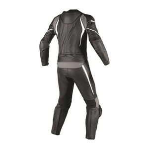 Traje de Motocicleta Personalizado de Cuero Blanco y Negro, Traje de Carreras de 1 Pieza de Cuero Vacuno Genuino, Fabricante de Equipo de Protección para Motociclistas con Certificación CE - Product Image 6