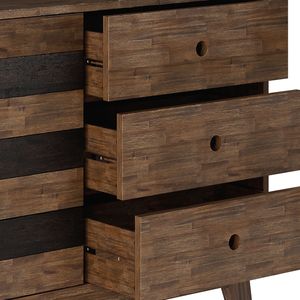 Mobili contenitori Clarkson Rustic Natural Aged Brown di medie dimensioni per soggiorno - Product Image 5