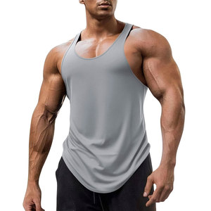 Camisetas sin mangas para gimnasio, sin etiquetas, acanaladas, de corte ajustado, con cuello redondo. - Product Image 1