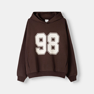 เสื้อฮู้ดโอเวอร์ไซส์สำหรับผู้หญิง รุ่น 98 พิมพ์ลาย แขนยาว ไหล่ตก มีกระเป๋า ระบายอากาศได้ดี เหมาะสำหรับใส่ในฤดูใบไม้ร่วง - Product Image 2