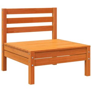 Set di 4 Divani da Giardino in Legno di Pino Massiccio Marrone Cerato, Design Modulare Standard - Product Image 4