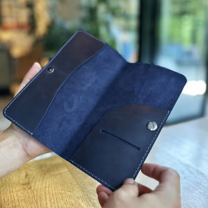 Cartera de Cuero Genuino de Lujo Hecha a Mano, Resistente al Agua, Ligera, para Comprobantes de Restaurante, Suministro Profesional para Restaurantes, Venta al por Mayor - Product Image 1