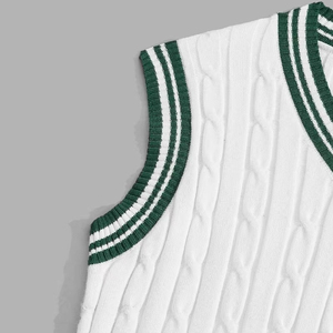 Make Your Custom Good Quality V-Neck for Sorority/Fraternity/Schools/Colleges/Universities Logo Knitted <b>Cardigans</b> <b>Sweaters</b> - Product Image 4