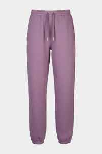Conjunto Deportivo de Algodón para Mujer, Color Morado Sólido, Informal, Transpirable, Manga Larga, Cuello Redondo, Corte Holgado con Pantalones con Cordón - Product Image 3