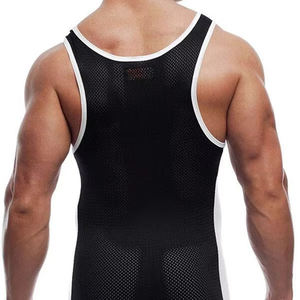 เสื้อกล้ามสำหรับนักมวยปล้ำผู้ใหญ่ คุณภาพสูงระดับมืออาชีพ ระบายอากาศได้ดี เป็นมิตรกับสิ่งแวดล้อม แห้งเร็ว ผลิตจากผ้าสแปนเด็กซ์/โพลีเอสเตอร์ กระชับพอดีตัว ปรับแต่งได้ - Product Image 6
