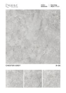 Elegantes Azulejos de Porcelana Mate con Diseño Tallado, 600X600MM 24X24, Azulejos de Cerámica Vitrificados para Piso de Sala de Estar, Cocina, Baño e Interiores - Product Image 3