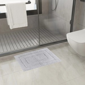 Alfombrillas de Baño de Algodón Ecológicas, Suaves y Cómodas, de Grosor Medio, Ovaladas, Lavables, con Diseño de Mechones, Multicolores, Hechas en India para Hotel y Hogar - Product Image 6