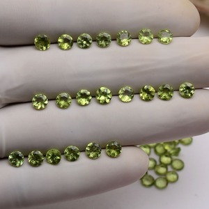 Peridoto Natural de 5mm, Corte Redondo, Calibrado, Sin Tratar, Lote de Piedras Preciosas Sueltas, Precio al por Mayor, para Fabricación de Joyería - Product Image 2