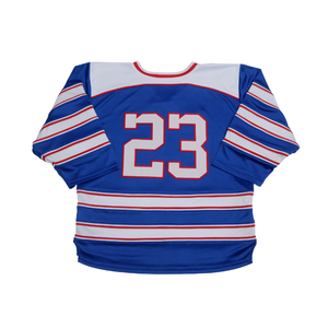 Fabricant de vêtements de sport en gros, maillot de hockey sur glace en tissu mesh, appliqué en twill, uniforme de hockey personnalisé - Product Image 5