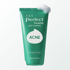 โฟมล้างหน้าเกาหลี K-Beauty Jyas Perfect Cleansing Foam White Collagen Acne ผลิตในเกาหลี 120 กรัม สำหรับทุกเพศ - Product Image 2