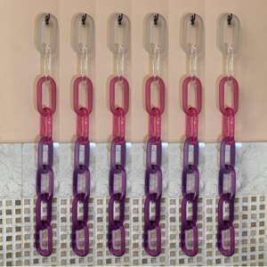 Decoración del hogar: Eslabones de cadena de resina personalizables de gran tamaño y colores claros, eslabones grandes de resina multicolor disponibles. - Product Image 4