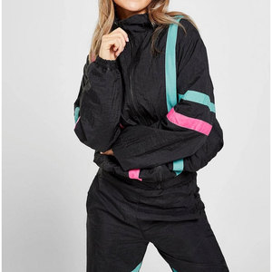 Unisex Black Eco-Friendly Streetwear Tracksuit Solid Lightweight Full-Length Sporty Joggers <b>Zip</b>-<b>Up</b> <b>Jacket</b> Breathable Polyester - Product Image 3