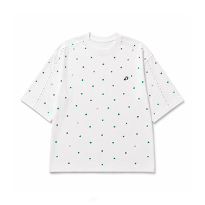 Emerald Rhinestone Women's Shirts Custom White Oversized Tee All Seasons Everyday Wear Luxury Casual Streetwear Sparkly <b>Top</b> OEM - Product Image 5