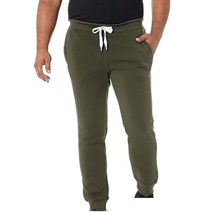 Pantalones Deportivos de Algodón Verde Oliva para Hombre, Cintura Elástica con Cordón, Pantalones Casuales con Bolsillos, Tejido de Punto Medio, Ropa de Otoño - Product Image 3
