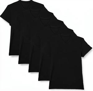 T-shirt en coton premium à col rond unisexe, coupe classique, broderie et impression personnalisées, t-shirts décontractés d'été pour hommes et femmes - Product Image 1