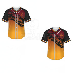 Uniforme de baseball personnalisé avec logo, respirant, à manches courtes, imprimé, léger, surdimensionné, prix abordable pour hommes - Product Image 4