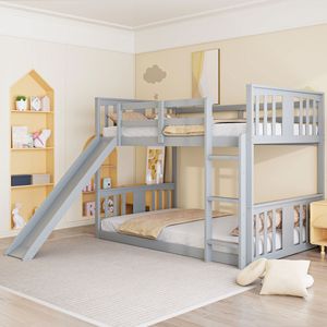 Letto a Castello Grigio con Scivolo e Scala per Bambini (Vecchio SKU LT000108AAE) - Product Image 3