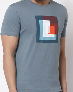 Camiseta de Algodón Estampada para Hombre, Estilo Casual, Cuello Redondo, Manga Corta, Transpirable, Corte Regular, para Uso Diario, OEM ODM - Product Image 3
