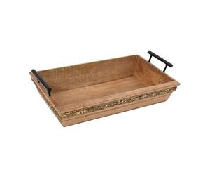 Bandeja de Servir de Madera de Mango, Decorativa, para Mesa de Centro, Sala de Estar, Hotel, Restaurante, para Navidad - Product Image 1