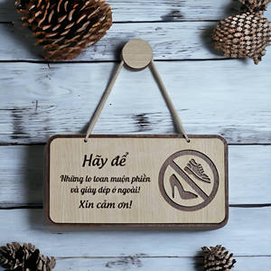 Letrero Colgante de Madera Maciza de Alta Calidad VIFARMEX, Varios Colores, Diseño Minimalista/Rústico, Mejor Precio - Product Image 1