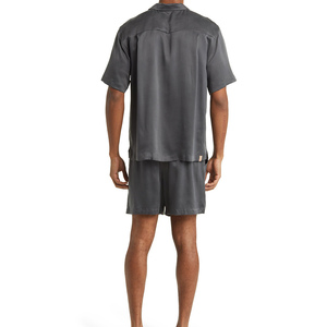 Custom Men's <b>Ice</b> Silk Pajamas Short Sleeved Pajamas Plus Size Loose 5XL <b>Home</b> Wear Sleepwear Set With Best Quality 2026 - Product Image 5