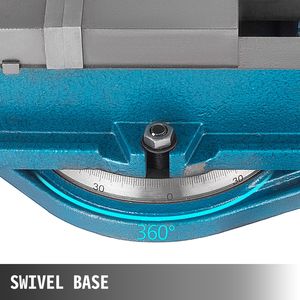 Morsa da Fresatura ad Alta Precisione da 4 Pollici, Morsa Pneumatica da Banco con Base Girevole a 360 Gradi in Ghisa Sferoidale - Product Image 4