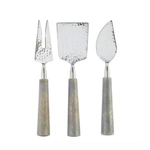 Hammered Stainless Steel Cheese <b>Knife</b> Sets With Marble Handles Eco Friendly Food <b>Safe</b> Cheese Cafe <b>Knife</b> & Serving Set For Partie - Product Image 1