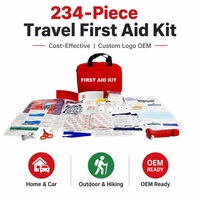 Trousse de premiers secours étanche de grande capacité avec poignée, 234 pièces, sac médical d'urgence pour voyage, maison, voiture, survie en extérieur, vente en gros OEM