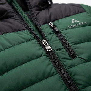 Veste matelassée à capuche pour homme, verte et noire, d'hiver, chaude, décontractée, pour l'extérieur, mode, vente en gros ONE APEX - Product Image 6